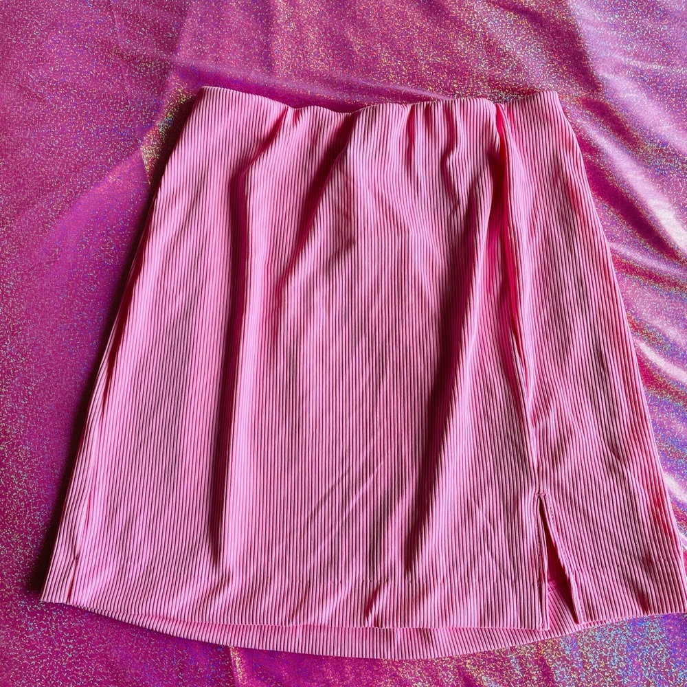 Bubblegum pink mini skirt